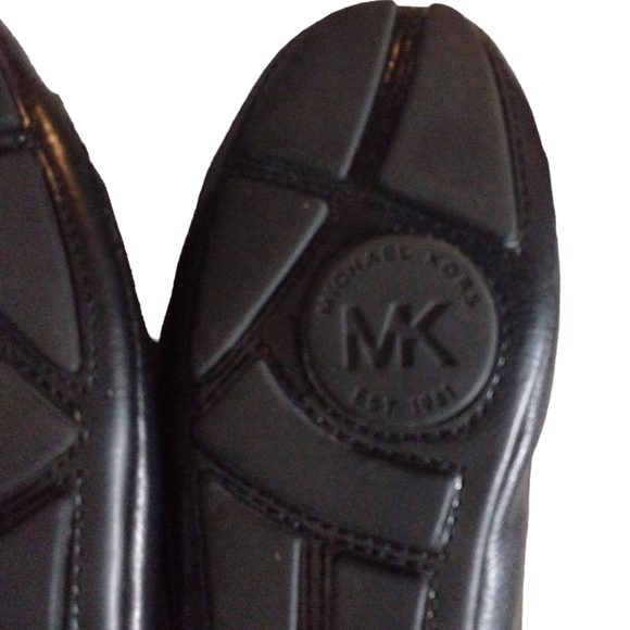 Michael Kors Black Ballet Flats Genuine Leather MK logo Women's size 7.5 - Picture 8 of 9